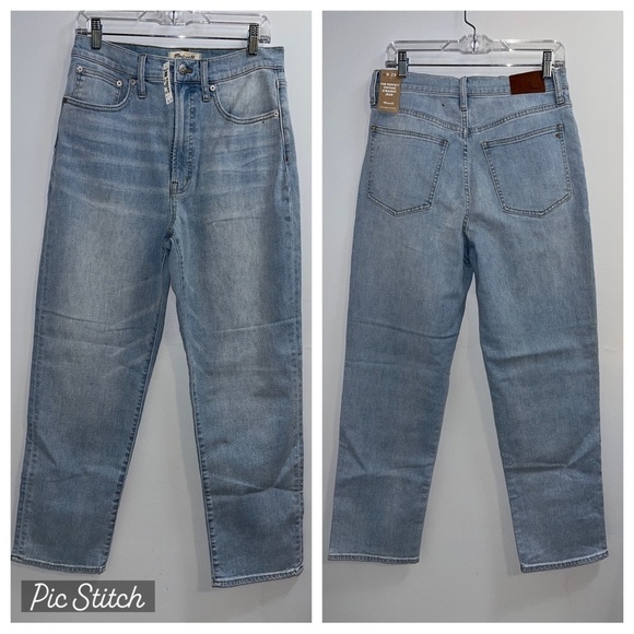 Madewell The Perfect Vintage Straight Jean in Mosedale Wash - Picture 4 of 12